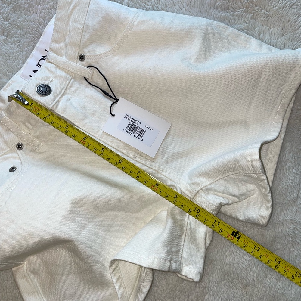 LNDN White Denim 5 Pocket 100% Cotton Shorts Size 22 - Picture 8 of 10